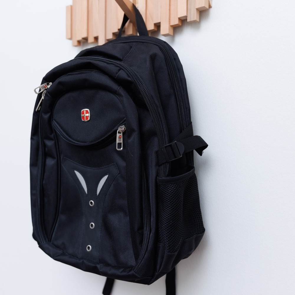 Swiss Gear Laptop Backpack Black Travel School Bag Multi Compartment - Picture 3 of 8